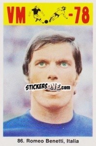 Sticker Romeo Benetti - Fodbold Argentina 1978
 n. 86 - LIBERO VM

