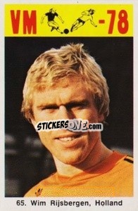 Cromo Wim Rijsbergen - Fodbold Argentina 1978
 n. 65 - LIBERO VM
