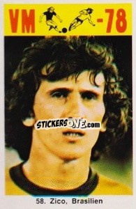 Sticker Zico - Fodbold Argentina 1978
 n. 58 - LIBERO VM
