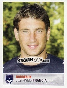 Sticker Juan-Pablo Francia - FOOT 2006-2007 n. 63 - Panini