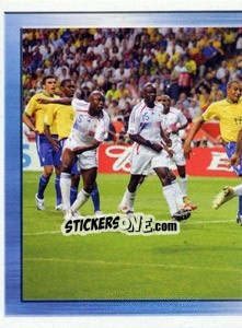 Sticker France - Brésil - FOOT 2006-2007 n. 550 - Panini