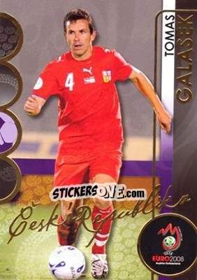 Sticker Tomas Galasek - UEFA Euro Austria-Switzerland 2008. Trading Cards n. 26 - Panini