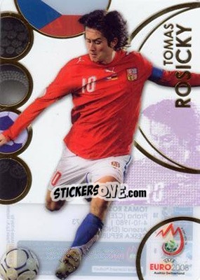 Sticker Tomas Rosicky - UEFA Euro Austria-Switzerland 2008. Trading Cards - Panini