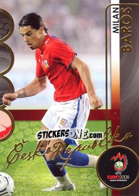 Sticker Milan Baros - UEFA Euro Austria-Switzerland 2008. Trading Cards - Panini