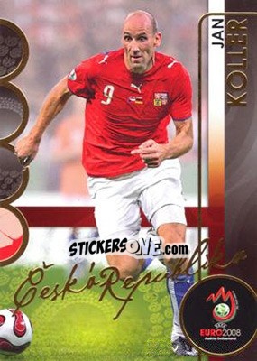 Sticker Jan Koller - UEFA Euro Austria-Switzerland 2008. Trading Cards - Panini