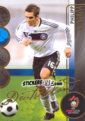 Sticker Philipp Lahm - UEFA Euro Austria-Switzerland 2008. Trading Cards - Panini