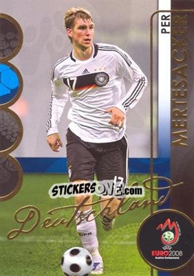 Sticker Per Mertesacker - UEFA Euro Austria-Switzerland 2008. Trading Cards - Panini