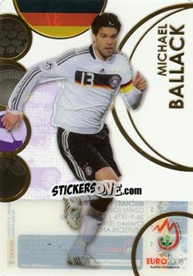Sticker Michael Ballack - UEFA Euro Austria-Switzerland 2008. Trading Cards n. 37 - Panini