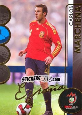 Sticker Carlos Marchena - UEFA Euro Austria-Switzerland 2008. Trading Cards n. 44 - Panini