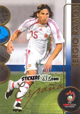 Sticker Sergio Ramos - UEFA Euro Austria-Switzerland 2008. Trading Cards n. 46 - Panini