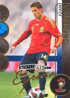 Sticker Joan Capdevila - UEFA Euro Austria-Switzerland 2008. Trading Cards n. 47 - Panini