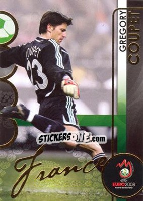Sticker Gregory Coupet - UEFA Euro Austria-Switzerland 2008. Trading Cards n. 56 - Panini