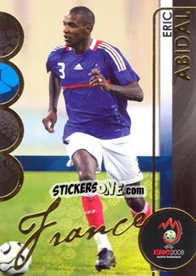 Sticker Eric Abidal - UEFA Euro Austria-Switzerland 2008. Trading Cards n. 58 - Panini