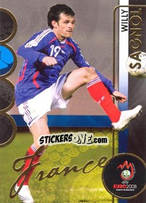 Sticker Willy Sagnol - UEFA Euro Austria-Switzerland 2008. Trading Cards - Panini