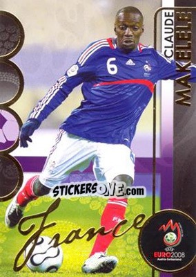 Sticker Claude Makelele - UEFA Euro Austria-Switzerland 2008. Trading Cards n. 61 - Panini