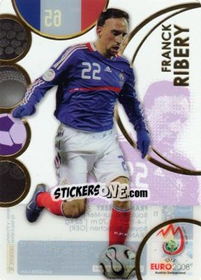 Sticker Franck Ribery - UEFA Euro Austria-Switzerland 2008. Trading Cards - Panini