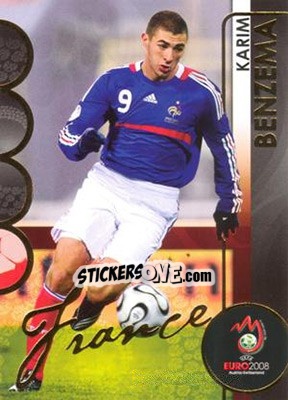 Sticker Karim Benzema - UEFA Euro Austria-Switzerland 2008. Trading Cards n. 66 - Panini