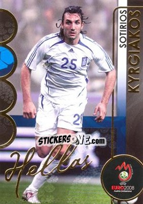 Sticker Sotirios Kyrgiakos - UEFA Euro Austria-Switzerland 2008. Trading Cards - Panini