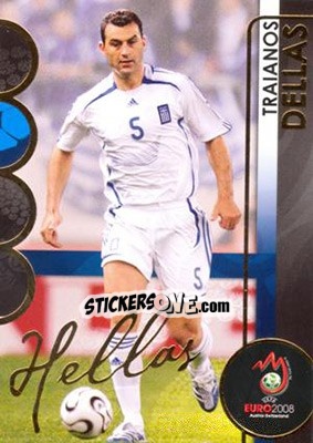 Sticker Traianos Dellas - UEFA Euro Austria-Switzerland 2008. Trading Cards - Panini