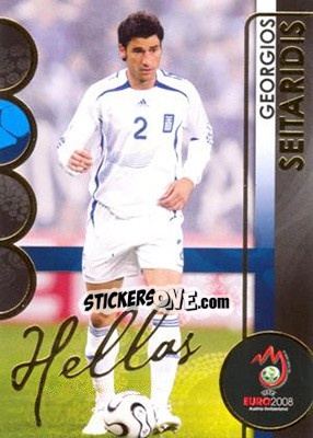 Sticker Giourkas Seitaridis - UEFA Euro Austria-Switzerland 2008. Trading Cards n. 72 - Panini