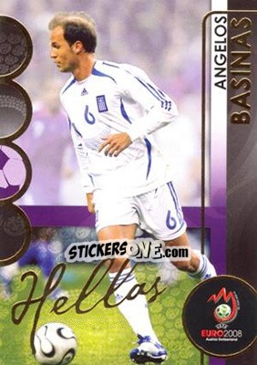 Cromo Angelos Basinas - UEFA Euro Austria-Switzerland 2008. Trading Cards n. 73 - Panini