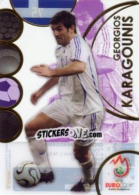 Sticker Giorgos Karagounis - UEFA Euro Austria-Switzerland 2008. Trading Cards n. 75 - Panini