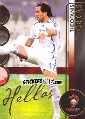 Sticker Theofanis Gekas - UEFA Euro Austria-Switzerland 2008. Trading Cards - Panini