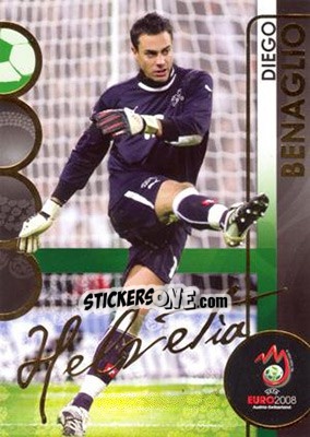 Sticker Diego Benaglio - UEFA Euro Austria-Switzerland 2008. Trading Cards n. 80 - Panini