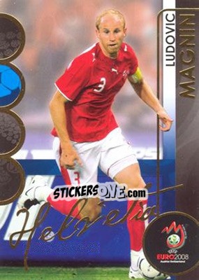 Sticker Ludovic Magnin - UEFA Euro Austria-Switzerland 2008. Trading Cards - Panini