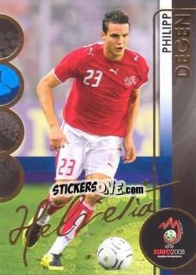 Sticker Philipp Degen - UEFA Euro Austria-Switzerland 2008. Trading Cards - Panini