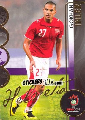 Sticker Gökhan Inler - UEFA Euro Austria-Switzerland 2008. Trading Cards n. 87 - Panini