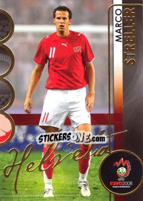 Sticker Marco Streller - UEFA Euro Austria-Switzerland 2008. Trading Cards - Panini