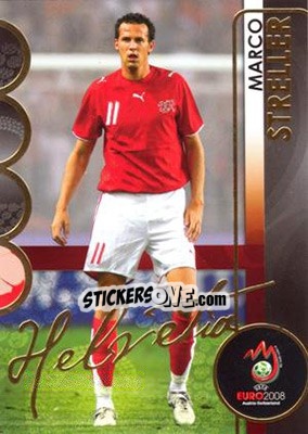 Sticker Marco Streller - UEFA Euro Austria-Switzerland 2008. Trading Cards n. 88 - Panini