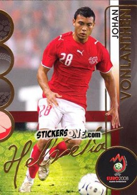 Sticker Johan Vonlanthen - UEFA Euro Austria-Switzerland 2008. Trading Cards n. 89 - Panini