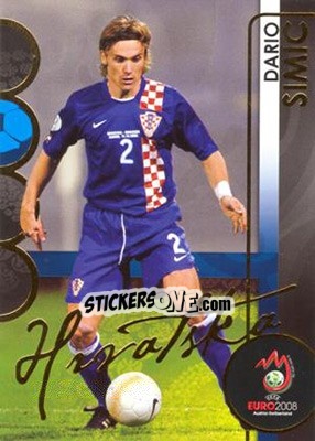 Sticker Dario Simic - UEFA Euro Austria-Switzerland 2008. Trading Cards n. 92 - Panini