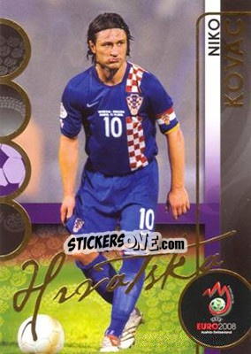 Sticker Niko Kovac - UEFA Euro Austria-Switzerland 2008. Trading Cards - Panini