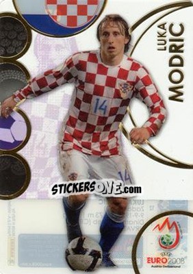 Sticker Luka Modric - UEFA Euro Austria-Switzerland 2008. Trading Cards - Panini