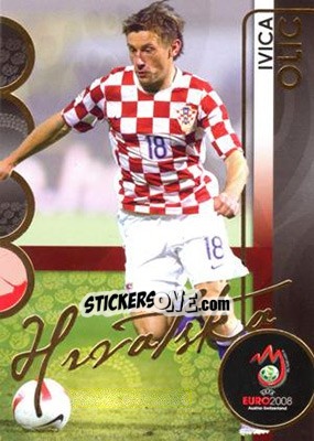 Sticker Ivica Olic - UEFA Euro Austria-Switzerland 2008. Trading Cards - Panini