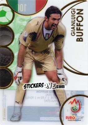 Sticker Gianluigi Buffon - UEFA Euro Austria-Switzerland 2008. Trading Cards n. 100 - Panini