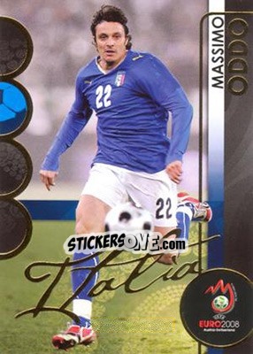 Sticker Massimo Oddo - UEFA Euro Austria-Switzerland 2008. Trading Cards n. 102 - Panini