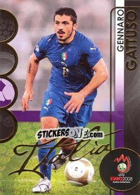 Figurina Gennaro Gattuso - UEFA Euro Austria-Switzerland 2008. Trading Cards - Panini