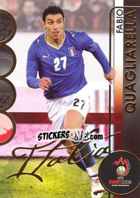 Sticker Fabio Quagliarella - UEFA Euro Austria-Switzerland 2008. Trading Cards n. 110 - Panini