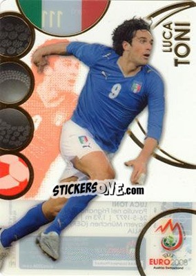 Sticker Luca Toni - UEFA Euro Austria-Switzerland 2008. Trading Cards - Panini