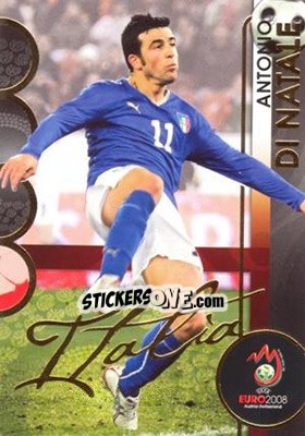 Sticker Antonio Di Natale - UEFA Euro Austria-Switzerland 2008. Trading Cards n. 112 - Panini