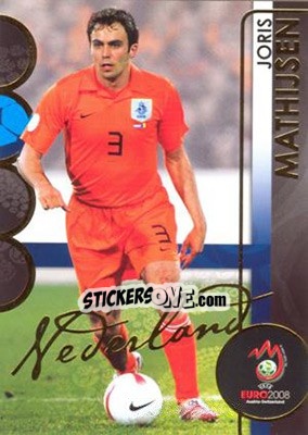Sticker Joris Mathijsen - UEFA Euro Austria-Switzerland 2008. Trading Cards n. 114 - Panini