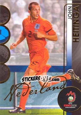 Sticker John Heitinga - UEFA Euro Austria-Switzerland 2008. Trading Cards n. 116 - Panini