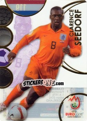 Sticker Clarence Seedorf - UEFA Euro Austria-Switzerland 2008. Trading Cards n. 119 - Panini