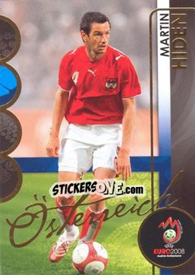 Sticker Martin Hiden - UEFA Euro Austria-Switzerland 2008. Trading Cards n. 128 - Panini
