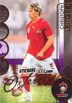 Sticker Christoph Leitgeb - UEFA Euro Austria-Switzerland 2008. Trading Cards n. 130 - Panini