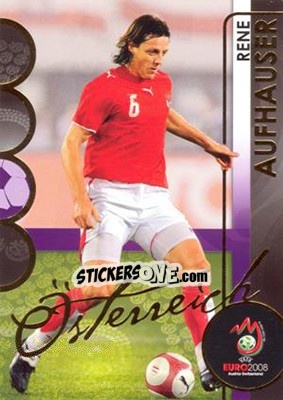 Sticker Rene Aufhauser - UEFA Euro Austria-Switzerland 2008. Trading Cards n. 131 - Panini